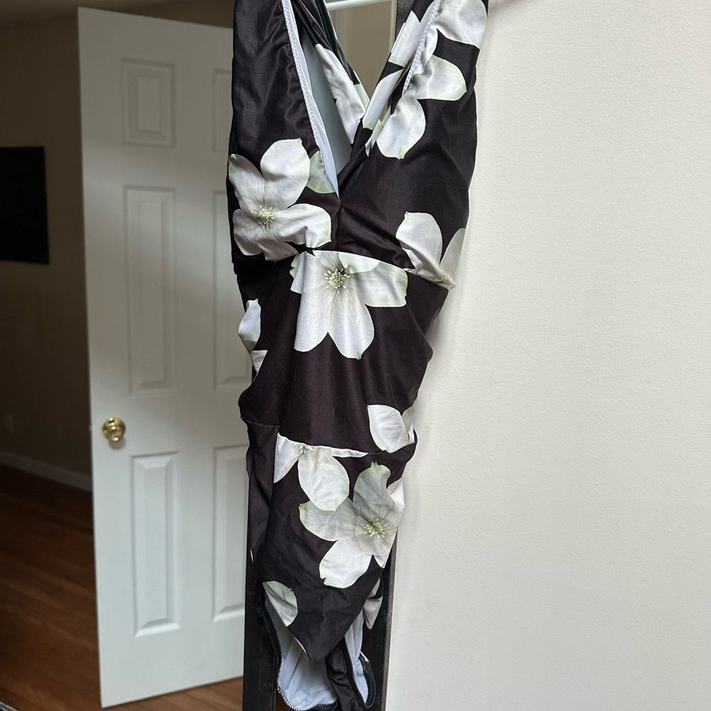 Ralph Lauren Black and White floral One Piece Swimsuit - Picture 2 of 5